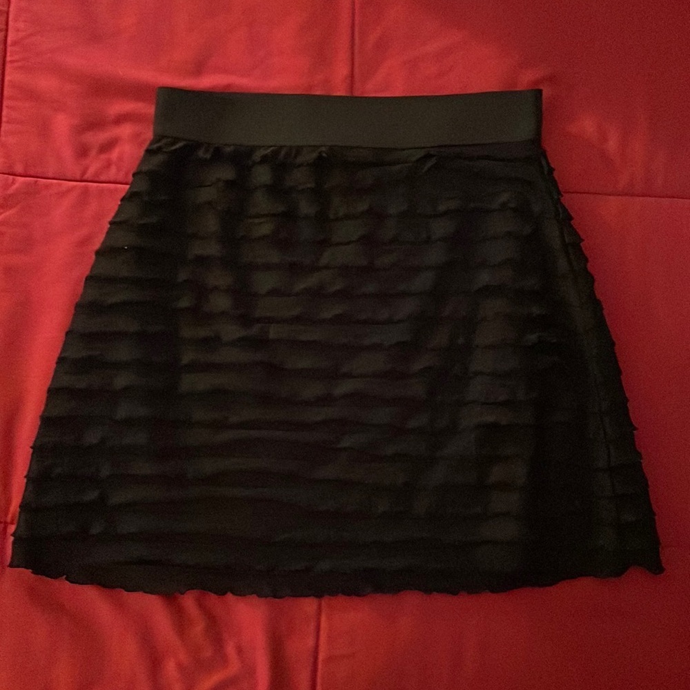 Black Textured Skirt